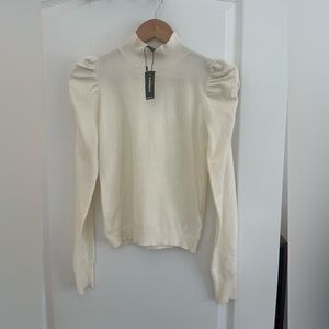 Express Cream Sweater Knit Top